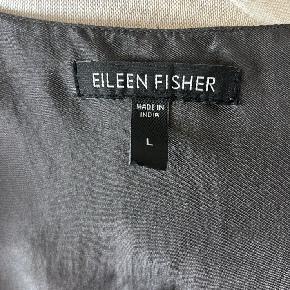 NWOT — Eileen Fisher size Large silk sleeveless top / blouse with beaded detail - Picture 8 of 8